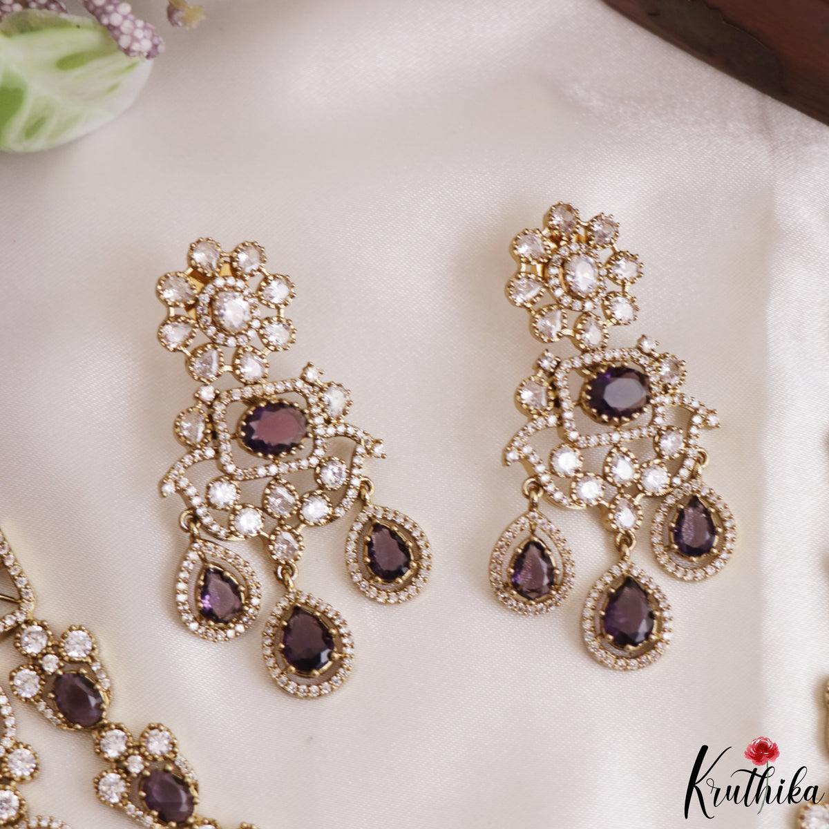Premium AD/Victorian Necklace NC3311 (Available in 5 colours)