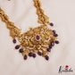 Gorgeous Antique Peacock Motifs Haaram With Bead Drops LH2055 (Available In 3 Colors)