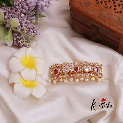 Trendy CZ Antique Hair Clip J99
