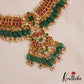 Pre-Order: Premium Floral Motifs Jadau Choker With Green Bead Drops NC2815 (Pre-Order: Shipping from 15th June)