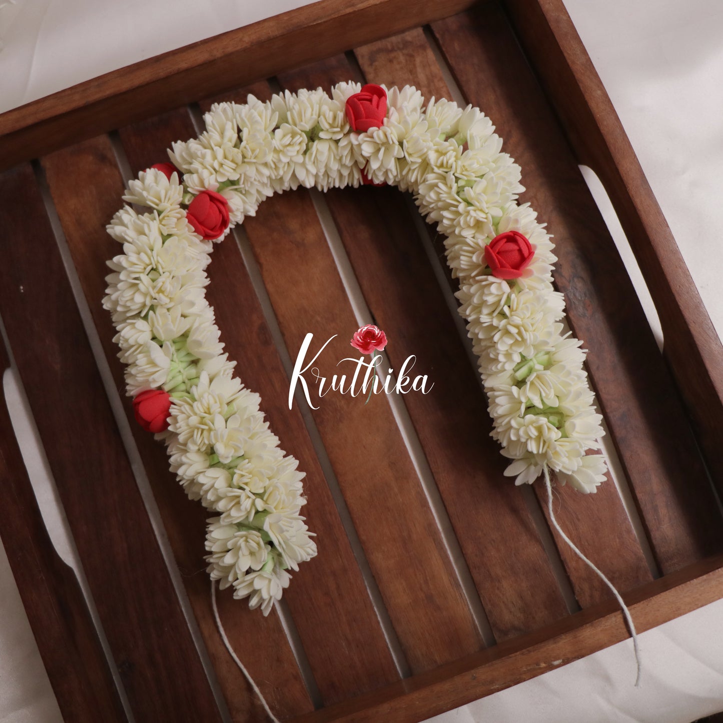 Realistic & reusable flowers string with rose buds G10 – Kruthika Jewellery