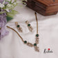 Simple AD Stone Floral  Necklace Set NC2229  (Available in 5 Colours)