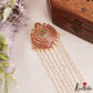 Beautiful Peacock Motifs Multi Pearl Strand Kemp Jada Billa With Golden Bead Drops J416