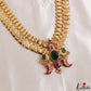 Premium Antique Lakshmi Kasu Jadau Haaram With Peacock Puligoru Pendant LH2188 (Available In 3 Colors)