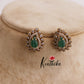 Trendy CZ Victorian Leaf Earstuds E679 (Available in 2 Colors)