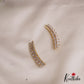 Trendy Leaf Motifs AD Stones Ear Climbers E929