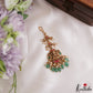 Trendy Antique Lakshmi Peacock Motifs Jadau Maang Tikka With Pearl Bead Drops MT400 (Available In 4 Colors)