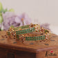 Trendy AD Floral Bangles B408 Set Of 2 (Available In 2 Colors)