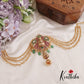 Premium Antique Lakshmi Jhumka Jadau Jada Billa With Multi Layered Pearl Drop Chains J294