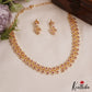 Sparkling Floral Motifs Gold-Tone Necklace NC2922