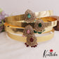 Spakling Teardrop Peacock Motifs AD Victorian Hip Belt With Bead Drops V370 (Available In 4 Colors)