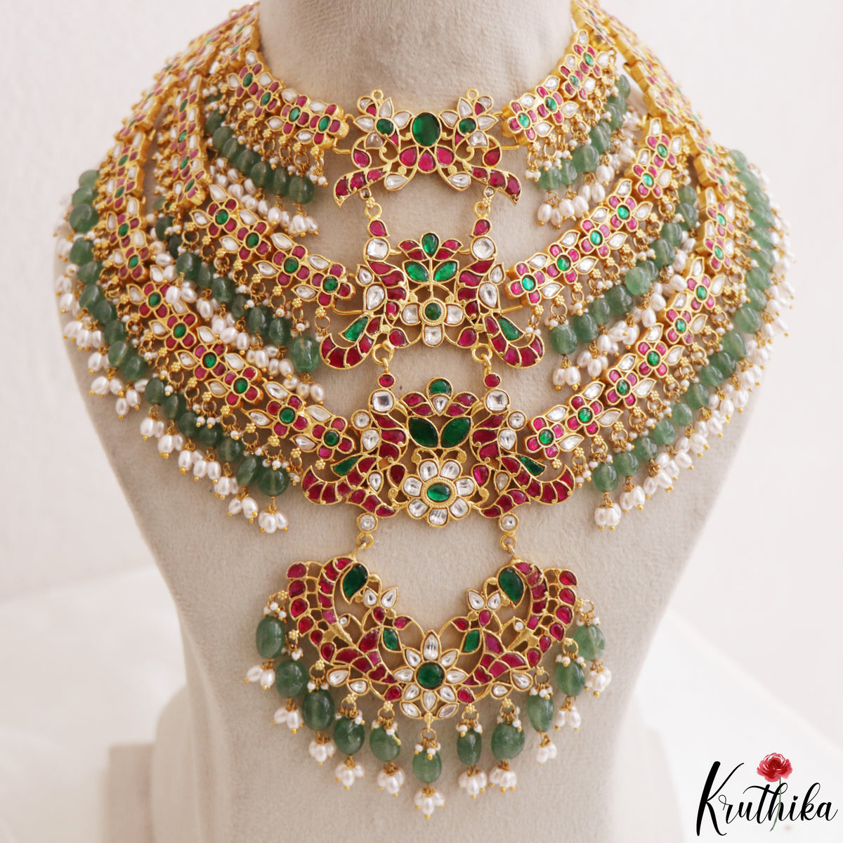 Bridal Grandeur Jadau Kundan Haaram LH2500