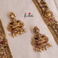 Royal Grand Nagas Jadau Temple Haaram in jalebi pattern with golden Beads LH1850