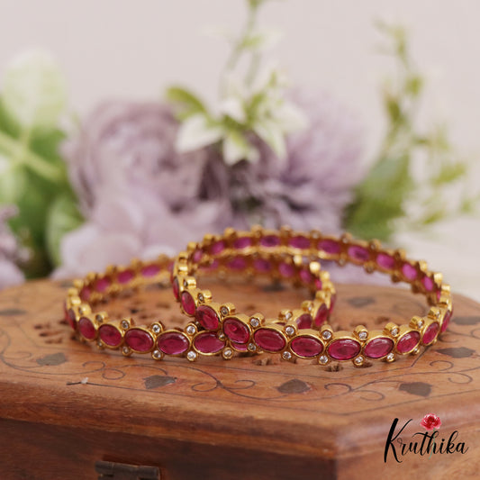 Classic Jadau Bangles B422 (Set Of 2)