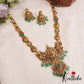 Premium Antique Nagas Peacock Motifs Haaram With Bead Drops LH2074 (Available In 3 Colors)