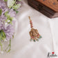 Pretty Antique Lakshmi Peacock Motifs Jadau Maang Tikka With Pearl Bead Drops MT401 (Available In 2 Colors)