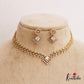 Trendy CZ Sparking Victorian Necklace Sets NC2171 (Available in 3 Colours)