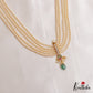 Beautiful Teardrop Motifs Multi Layer Pearl Bead Haaram LH2132 (Available In 9 Colors)