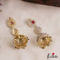 Gorgeous Teardrop Motifs CZ Victorian Jhumkas E1122 (Available In 3 Colors)