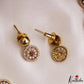 Pretty Floral Motifs Gold-Tone CZ Choker NC3225