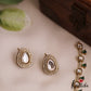 Elegant Teardrop Motifs Diamond-Finish Gold-Tone AD Necklace NC2762 (Available In 2 Colors)