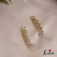 Pretty Floral Motifs AD Stones Ear Climbers E935