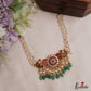 Gorgeous Floral Peacock Motifs Jadau Choker With Triple Pearl Strand Chain NC3031