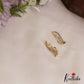 Classic Leaf Motifs AD Stones Ear Climbers E934