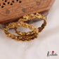 Gorgeous Antique Peacock Motifs Jadau Bangles B423 (Set Of 2)