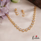 Sparkling Diamond-Finish Gold-Tone AD Choker NC2745