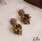 Gorgeous Floral Motifs Gold-Tone AD Jhumkas E1127
