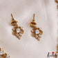 Elegant Floral Motifs Gold-Tone CZ Necklace NC3224 (Available In 3 Colors)