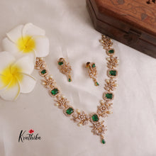 Elegant AD Victorian Stone Necklace NC1933 [Available in 2 colours]