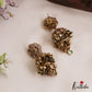 Gorgeous Floral Motifs Gold-Tone AD Jhumkas E1127