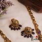 Premium Antique Nagas Peacock Motifs Haaram With Bead Drops LH2074 (Available In 3 Colors)