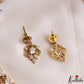 Elegant Floral Motifs Gold-Tone CZ Necklace NC3224 (Available In 3 Colors)