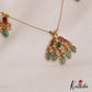 Trendy Floral Motifs Jadau Invisible Chain With Beads Drops NC2717