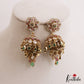 Gorgeous Floral Motifs Gold-Tone AD Jhumkas E1127
