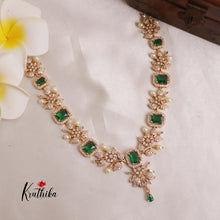 Elegant AD Victorian Stone Necklace NC1933 [Available in 2 colours]