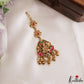 Classic Antique Lakshmi Peacock Motifs Jadau Maang Tikka With Pearl Bead Drops MT406 (Available In 4 Colors)