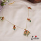 Trendy Floral Motifs Jadau Invisible Chain With Beads Drops NC2717
