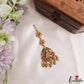 Classic Antique Lakshmi Peacock Motifs Jadau Maang Tikka With Pearl Bead Drops MT406 (Available In 4 Colors)