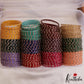 Elegant 12 Assorted Color Glass Bangles B400 - Dozen Each