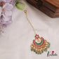Stunning Floral Motifs Jadau Maang Tikka With Pearl And Bead Drops MT357