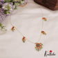 Elegant Jadau Invisible Chain Floral Pendant With Green Bead Drops NC2716