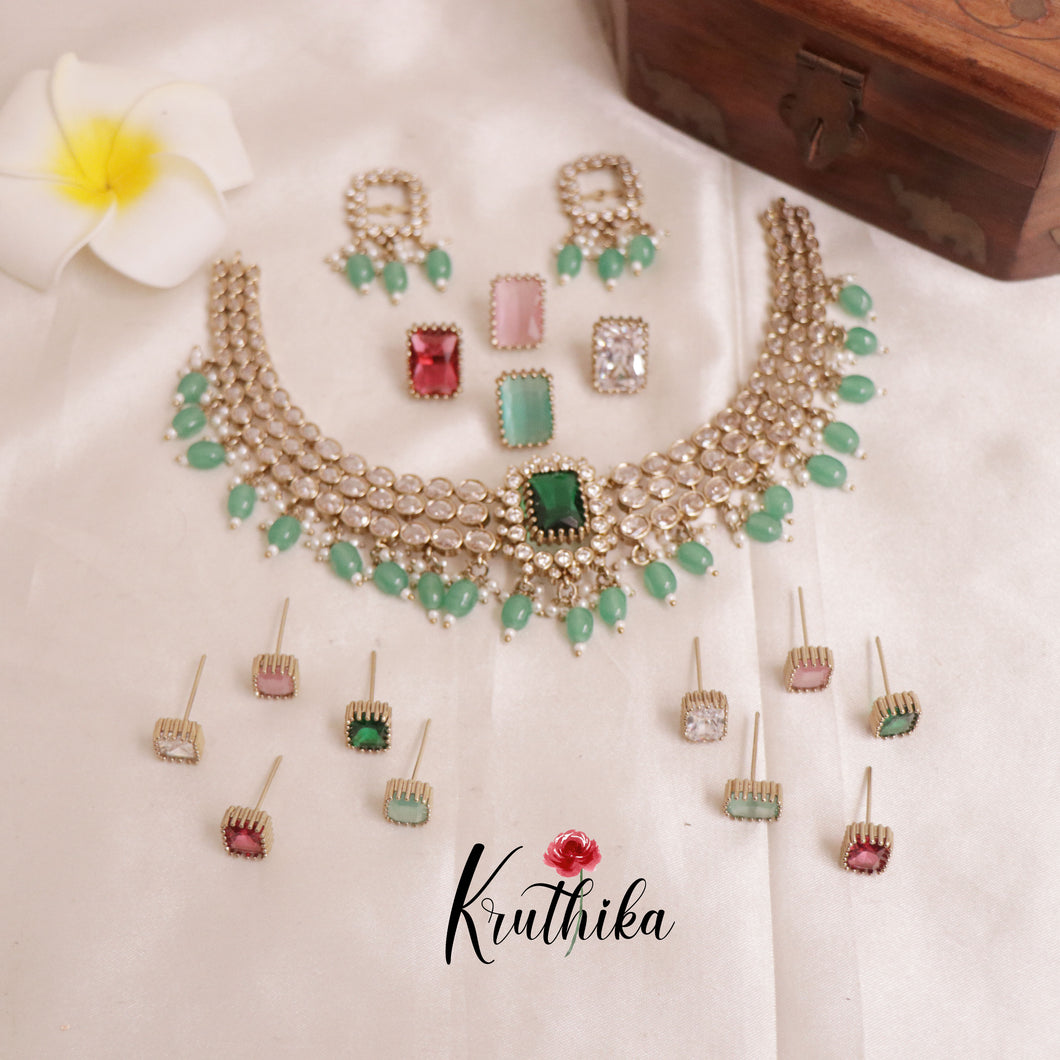 Beautiful AD/Victorian Changeable Stones Necklace NC1941