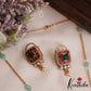 Beautiful Square Teardrop Motifs Jadau Pendant Chain LH2078