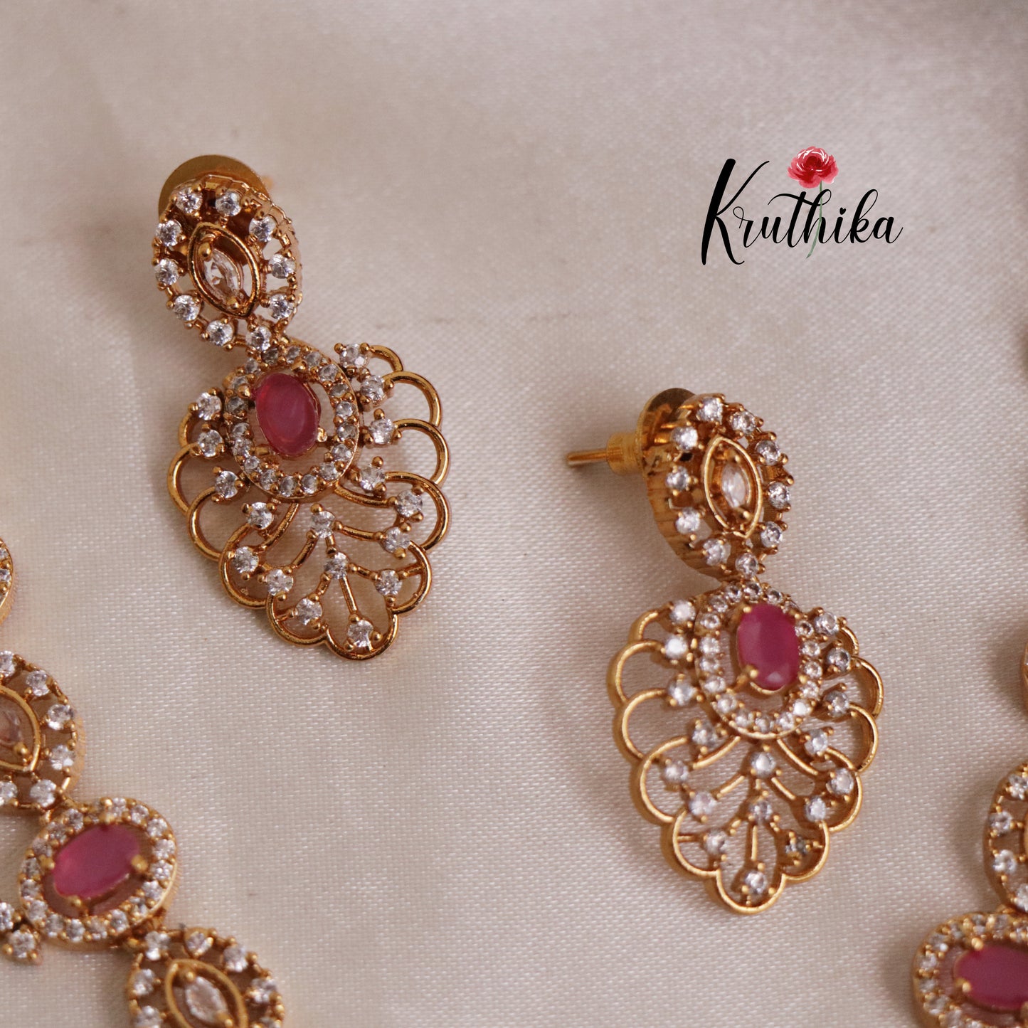 Elegant AD Stone Necklace NC1935 [Available in 2 colours]