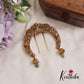 Gorgeous Kemp Antique Lakshmi Peacock Motifs Jada Billa With Jhumka Bead Drops J295