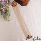 Trendy Floral Motifs Multi Pearl Strand Kemp Jada Billa With Green Bead Drops J418